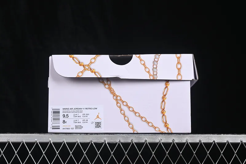 All categories Air Jordan Jordan series basketball shoes Air Jordan 11 Air Jordan 11 Low "Metallic Gold" AJ11 Joe 11 Platinum AH7860-102